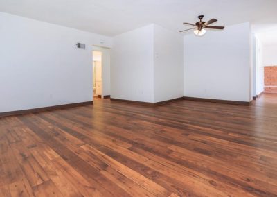 living area and ceiling fan at east orange village