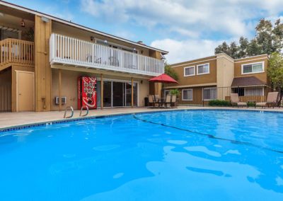 gated pool deck at east orange village