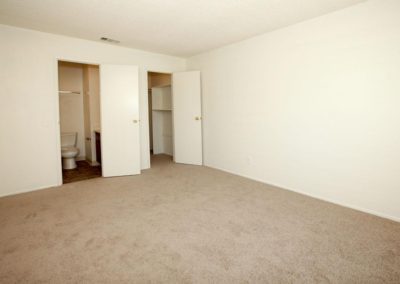 bedroom at evergreen villas with bathroom and closet