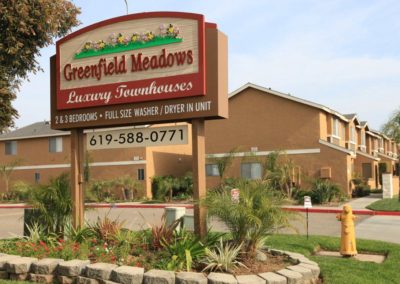 front sign at greenfield meadows