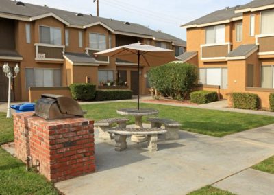 courtyard with seating at greenfield meadows