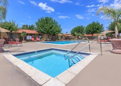 pool deck with spa at mollison villas