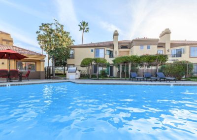 pool deck at arezzo apartments