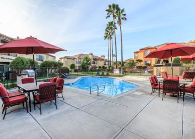 pool deck at arezzo apartments