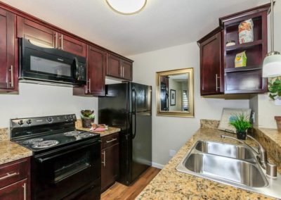 kitchen at arezzo apartments