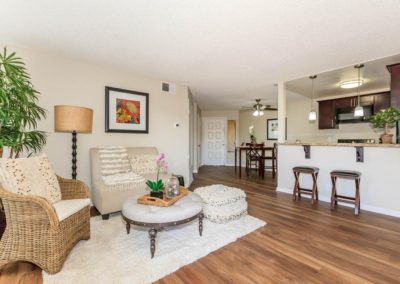 living area at arezzo apartments