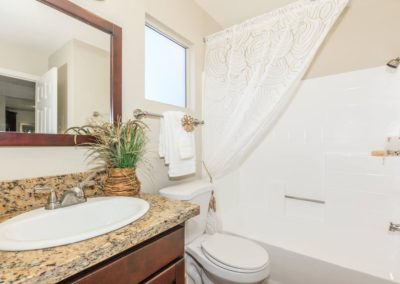 bathroom at arezzo apartments