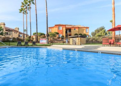 pool deck at arezzo apartments