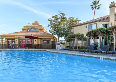 pool deck at arezzo apartments