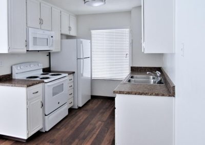 kitchen area at arizona towers