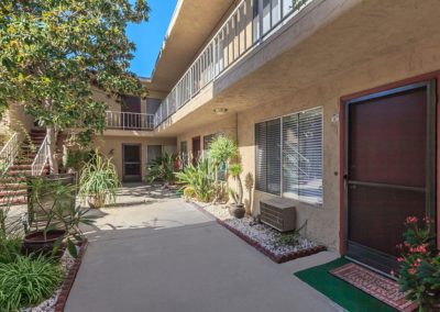 walkway and front porch at arizona towers