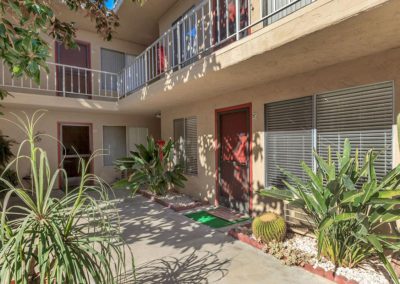 front porch and walkway at arizona towers