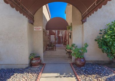 front entrance and landscape at arizona towers