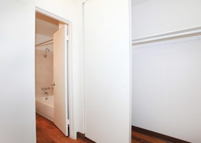 bathroom and closet at ballantyne manor