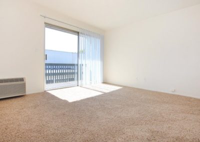 carpeted living area at ballantyne manor