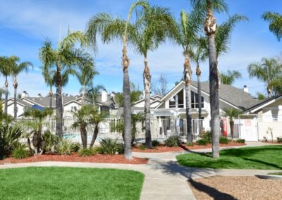 gated pool deck area at citrus court