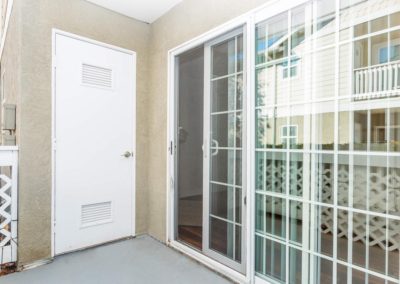 sliding glass door and balcony at citrus court