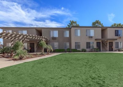 grass area and exterior at the courtyards