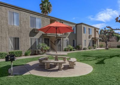 grass area and exterior at the courtyards