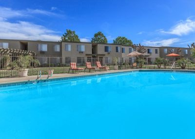 pool deck at the courtyards