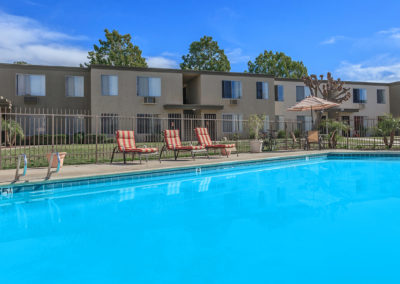 pool deck at the courtyards