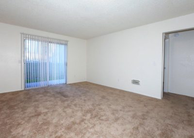 emerald vista living area with sliding back door