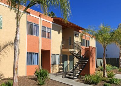 emerald vista exterior and stairway to units