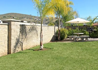 outdoor area with barbeque and table