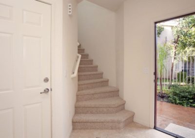 rear sliding door and stairway