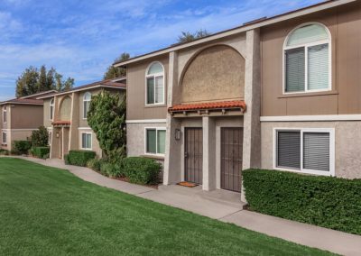 exterior of townhomes