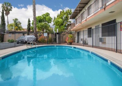 gated pool area at la mesa palms