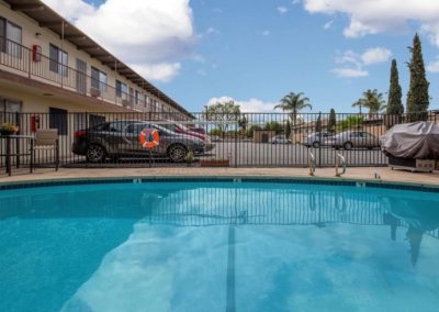 gated pool area at la mesa palms