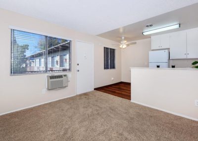 living area and entryway at la mesa palms