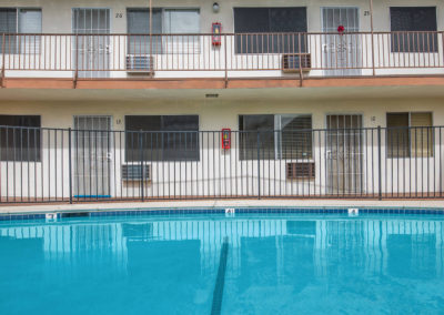 gated pool area at la mesa palms