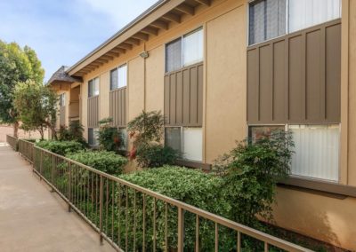 exterior of la mesa spring gardens with landscape