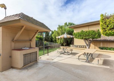 courtyard area with seating at la mesa spring gardens