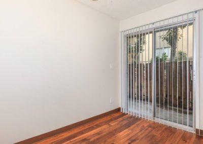 sliding glass door to back patio at la mesa spring gardens