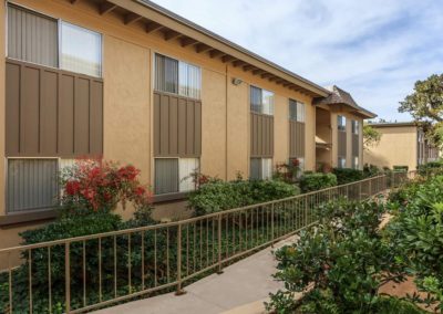 exterior of la mesa spring gardens and pathway