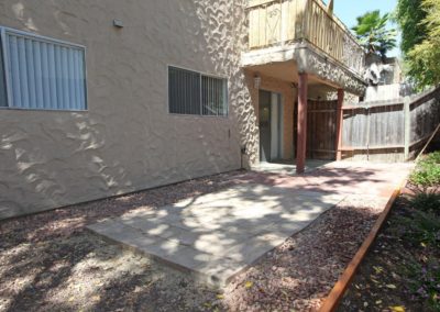 back patio for unit at parks avenue