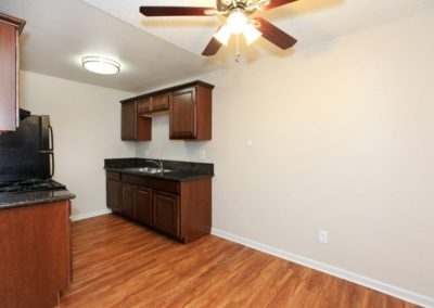 kitchen area at maple view apartments