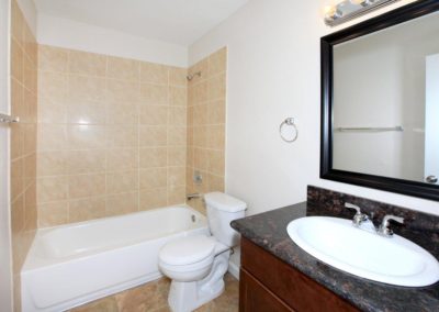 bathroom at maple view apartments