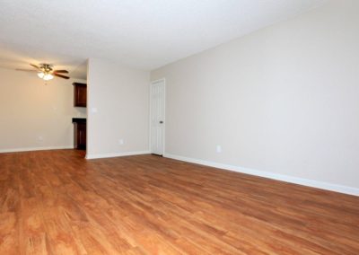 wood floor living area at maple view