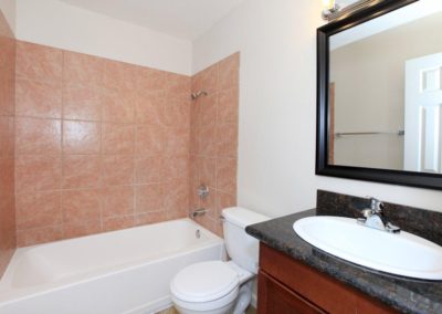 bathroom at maple view apartments