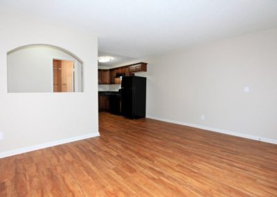 living area and kitchen overview at maple view