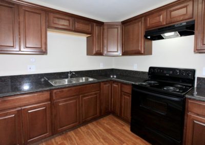 kitchen at maple view apartments