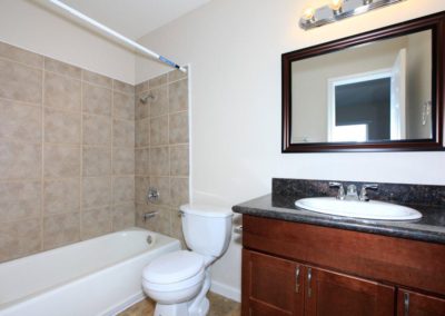 bathroom at maple view apartments