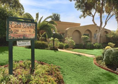 front entrance to casa serena