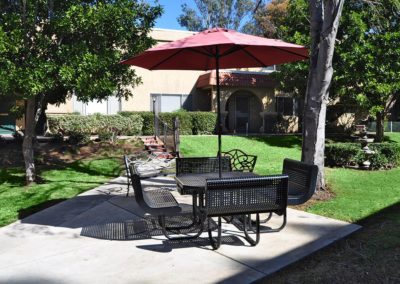 courtyard and seating at casa serena