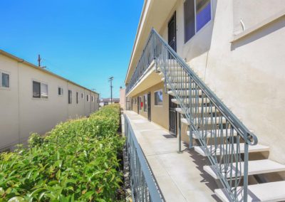 stairway and exterior of fresno terrace apartments