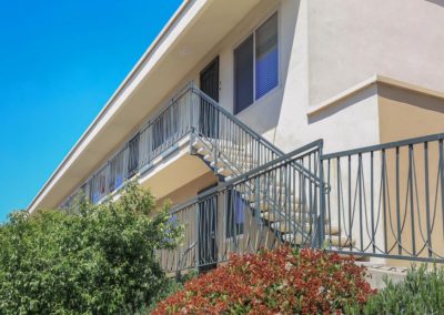 stairway to second floor units at fresno terrace